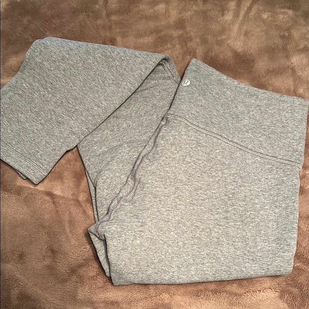 Lululemon Gray fleece Leggings